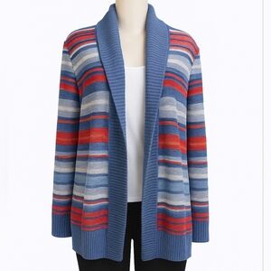 Lauren Jeans Co. Ralph Lauren Striped Shawl Collar Cardigan